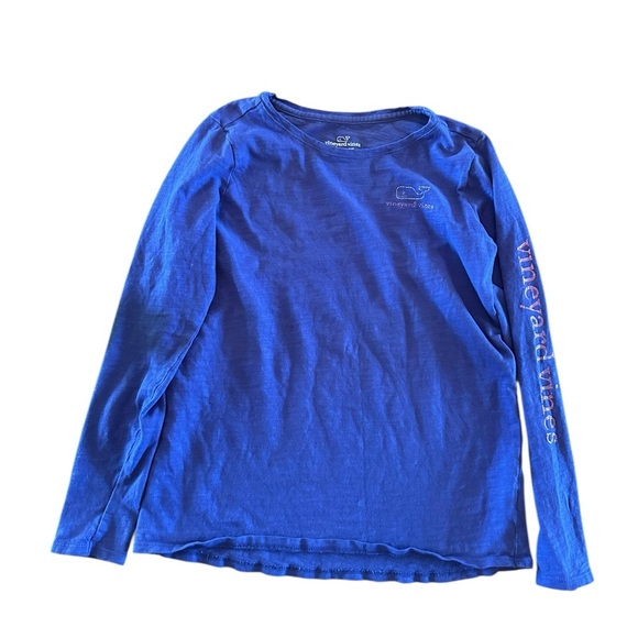 Girl’s Vineyard Vines L/S Tee T-Shirt Size Large (14) Blue - Picture 1 of 5